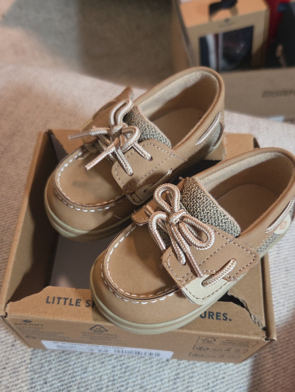 Toddler Sperry Boat Shoes in Tan